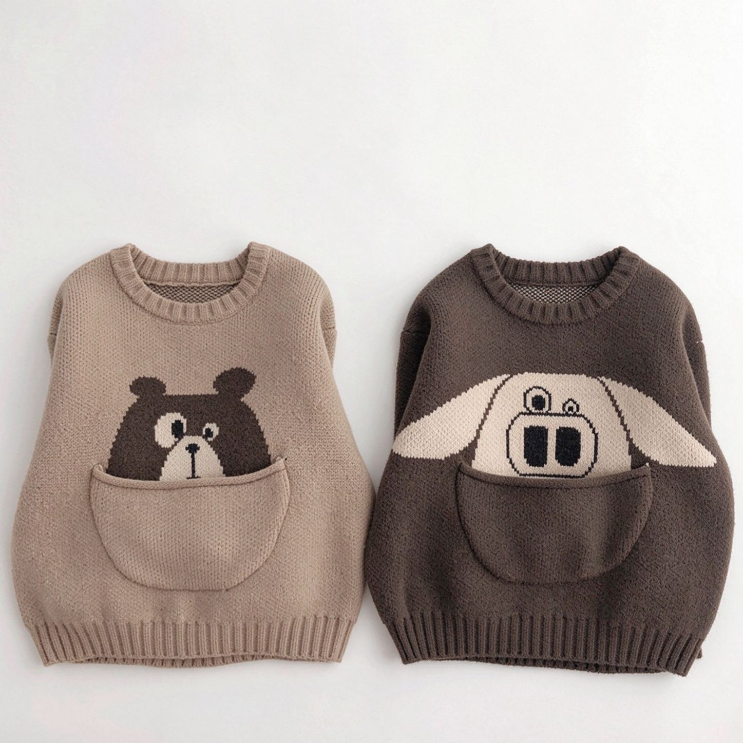 Kids Cartoon Animals Knitted Sweater