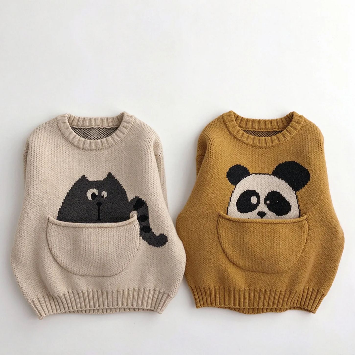 Kids Cartoon Animals Knitted Sweater