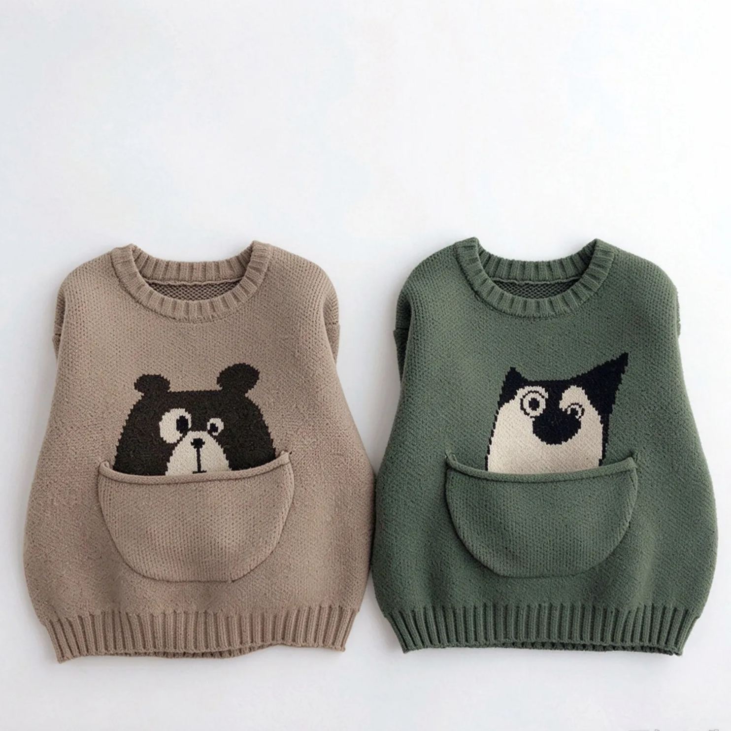 Kids Cartoon Animals Knitted Sweater