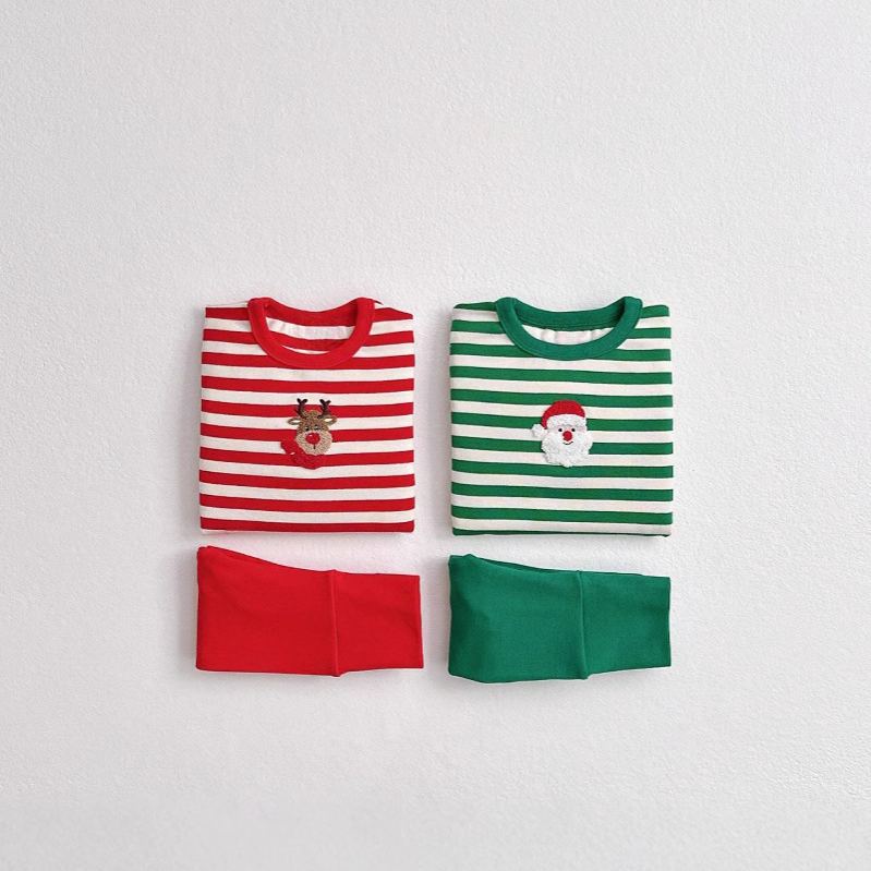 Baby & Kids Christmas Striped Loungewear Sets 