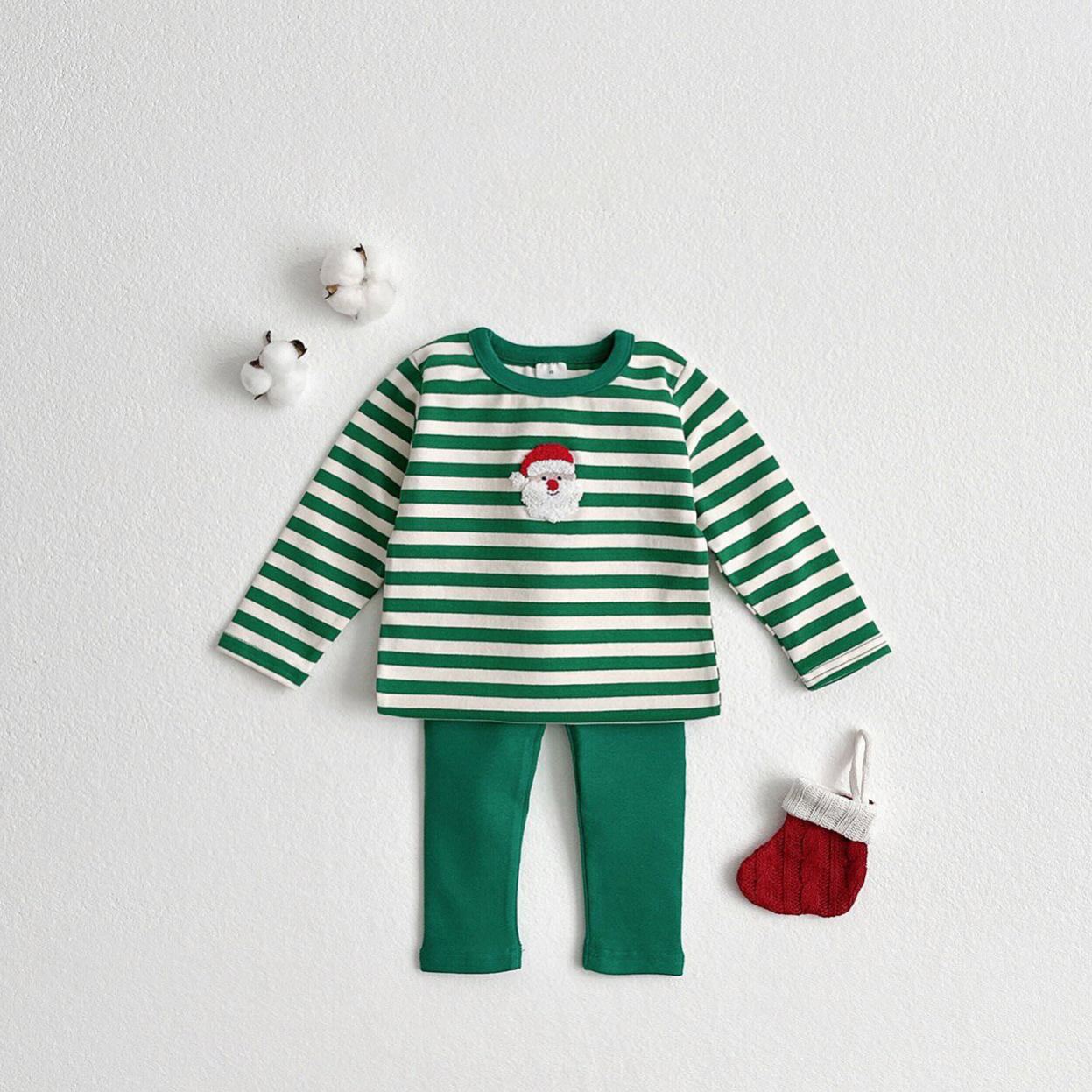Baby & Kids Christmas Striped Loungewear Sets 