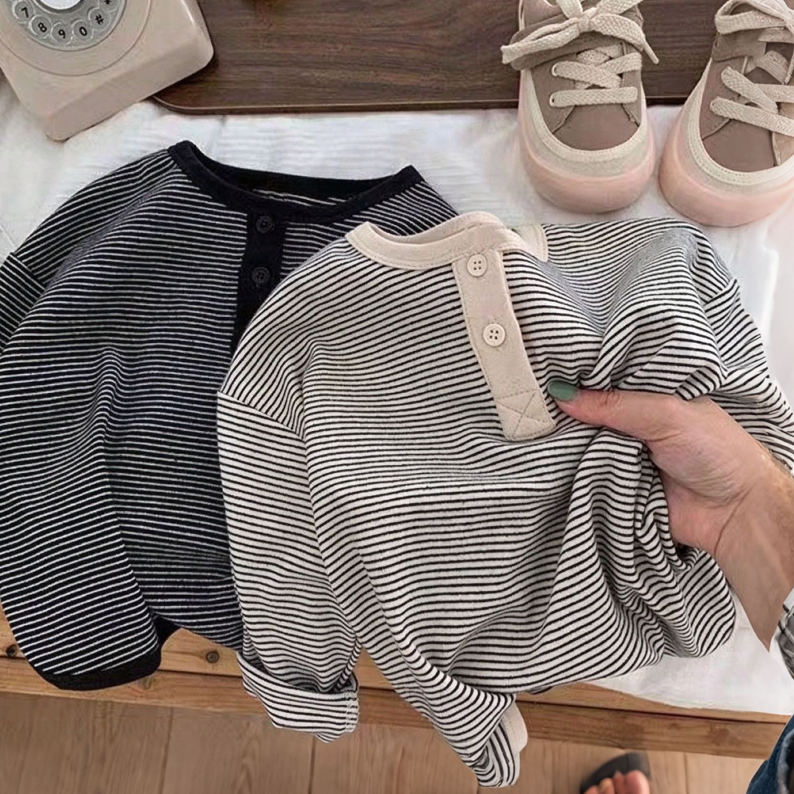 Kids Stripe Base Layer T-shirt