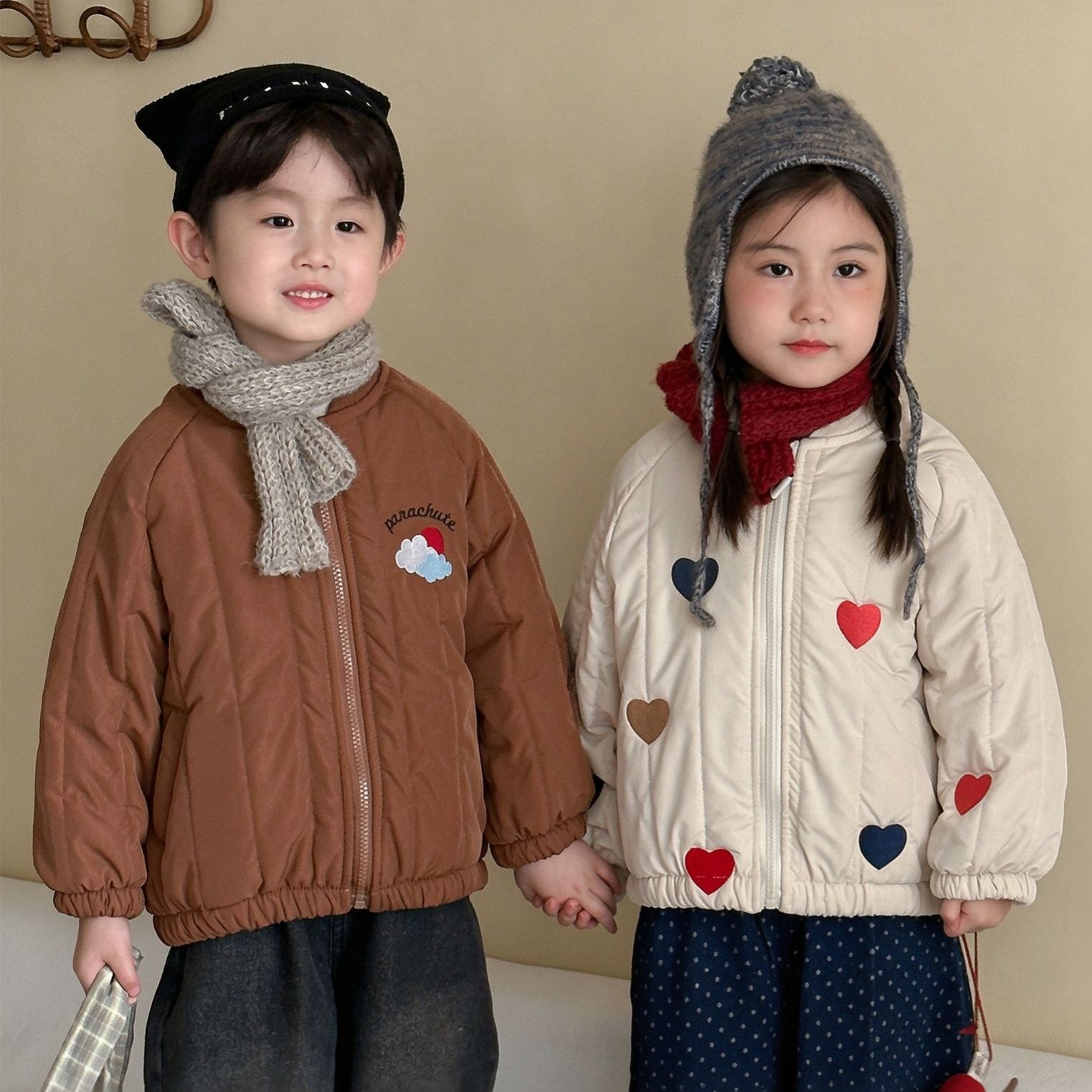 Kids Cartoon Patterns Padded Outerwear