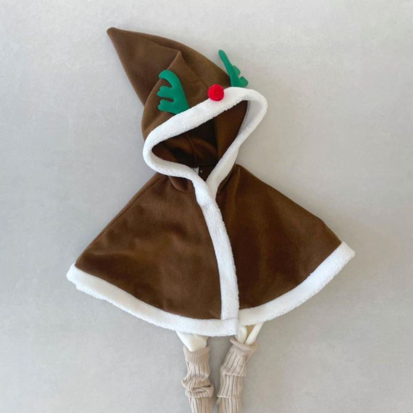 DailyBebe Baby Christmas Fleece Hood Cape