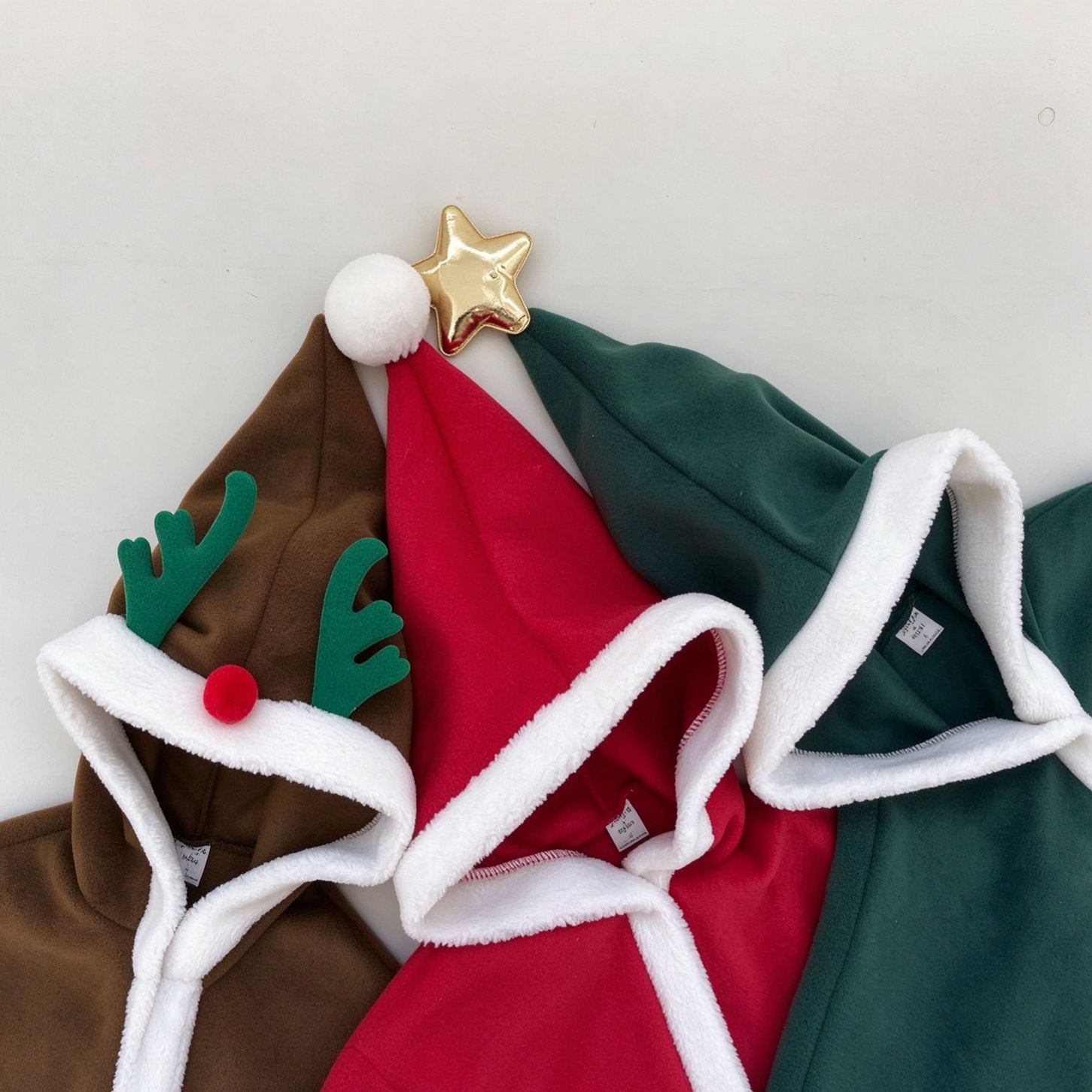 DailyBebe Baby Christmas Fleece Hood Cape