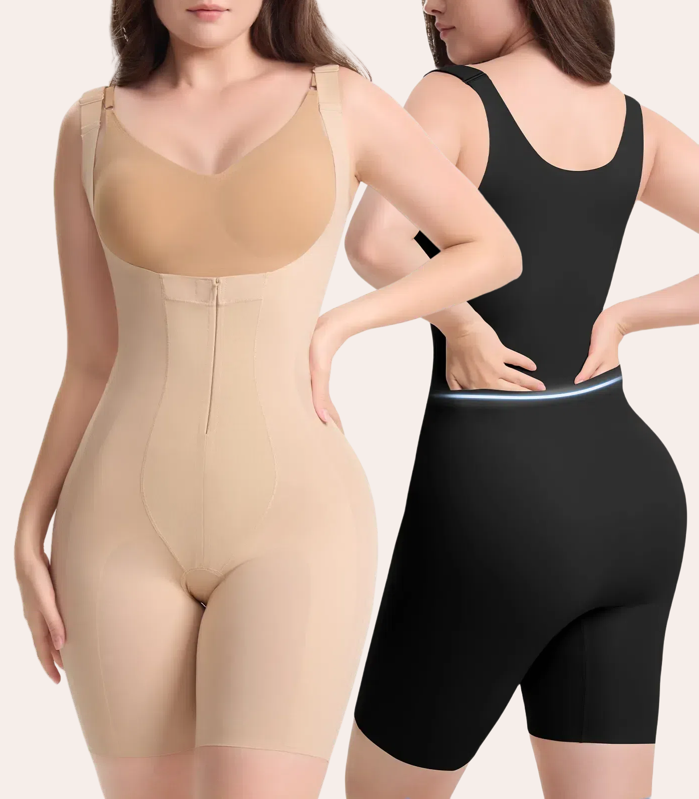 Fajas Colombianas Tummy Control Open Bust Shapewear Bodysuit Zipper Body Shaper Shapewear 