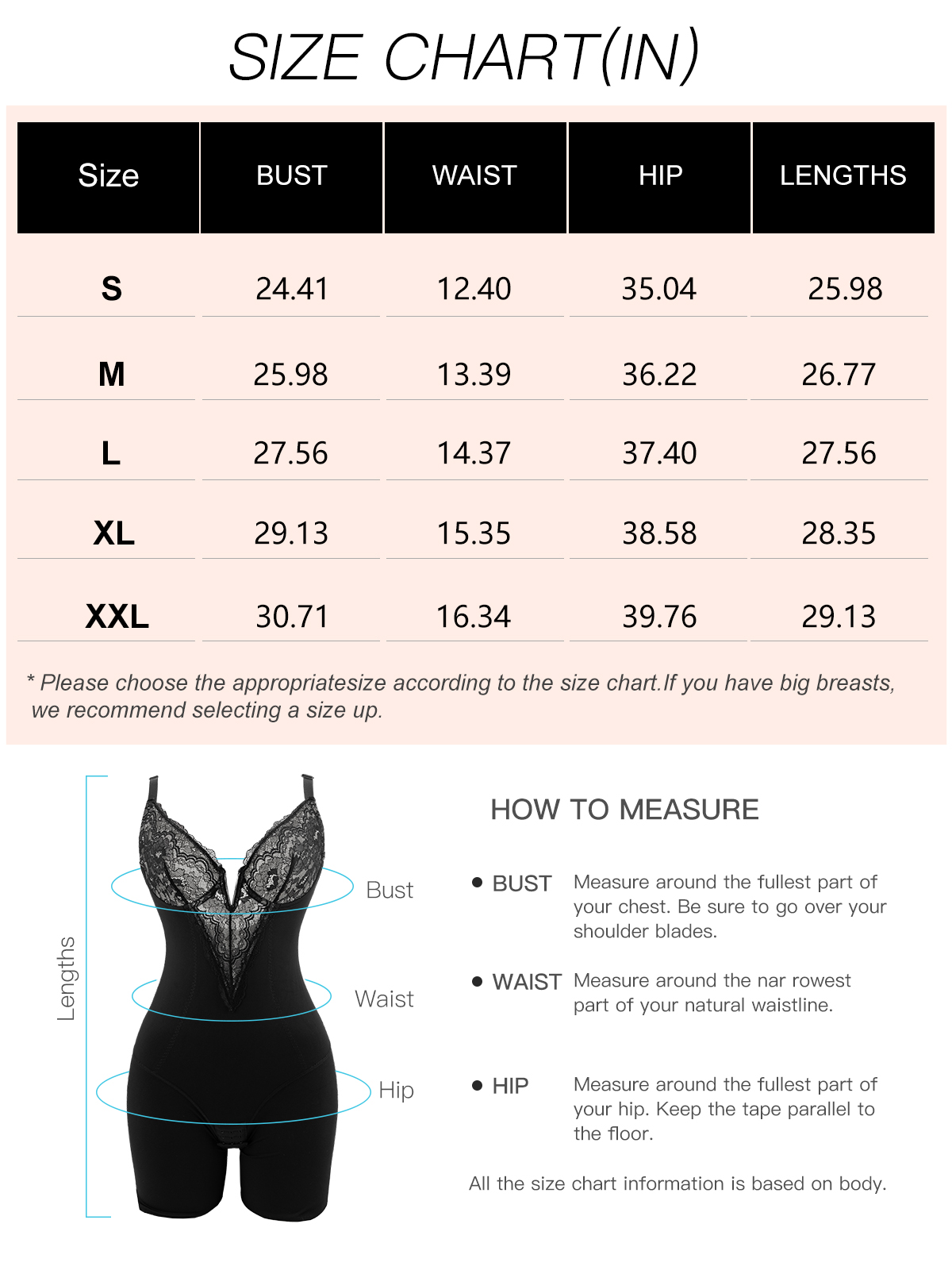 Lace V Neck Full Body Shapewea Bodysuit