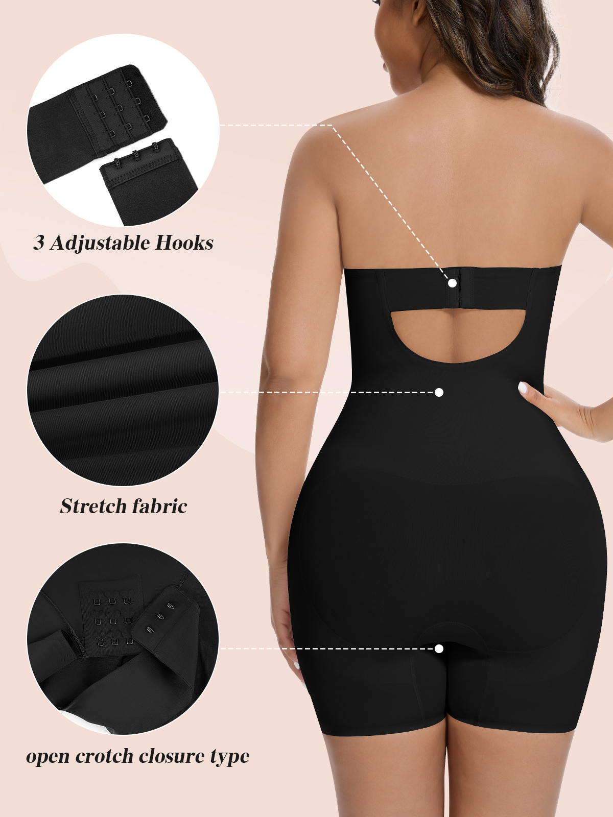 Strapless Shapewear Tummy Control: Strapless Body Shaper For Women Built In Bra - Shapewear Bodysuit Shorts For Dress