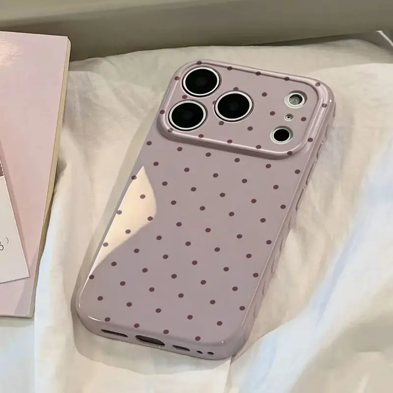 Cute Polka Dot And Heart Themed iPhone Case