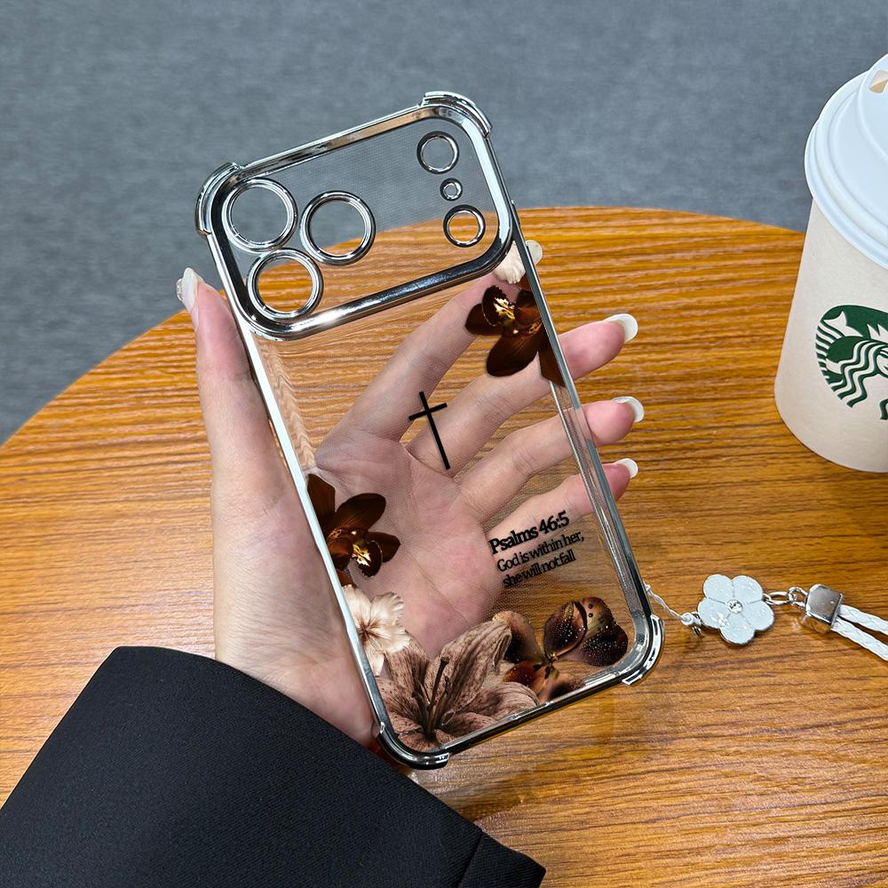 Premium Plating Edge Bible Verse Case With Hand Strap For iPhone Samsung Galaxy 17Pro Max Air 16 15Plus 14 13 12 11 XR XS S25 S24 S23 S22 Aesthetic Cross Floral Case For Religious Women Daily Decor.NN129 Premium Plating Edge Bible Verse Case With Hand Strap For iPhone Samsung Galaxy 17Pro Max Air 16 15Plus 14 13 12 11 XR XS S25 S24 S23 S22 Aesthetic Cross Floral Case For Religious Women Daily Decor.NN129