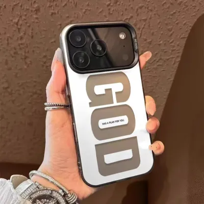 GOD Pattern Fashion TPU Laser Craft Phone Case for iPhone 17 16 15 14 13 12 11 Samsung Galaxy S25 S24 S23 S22 Anti-Drop Protection