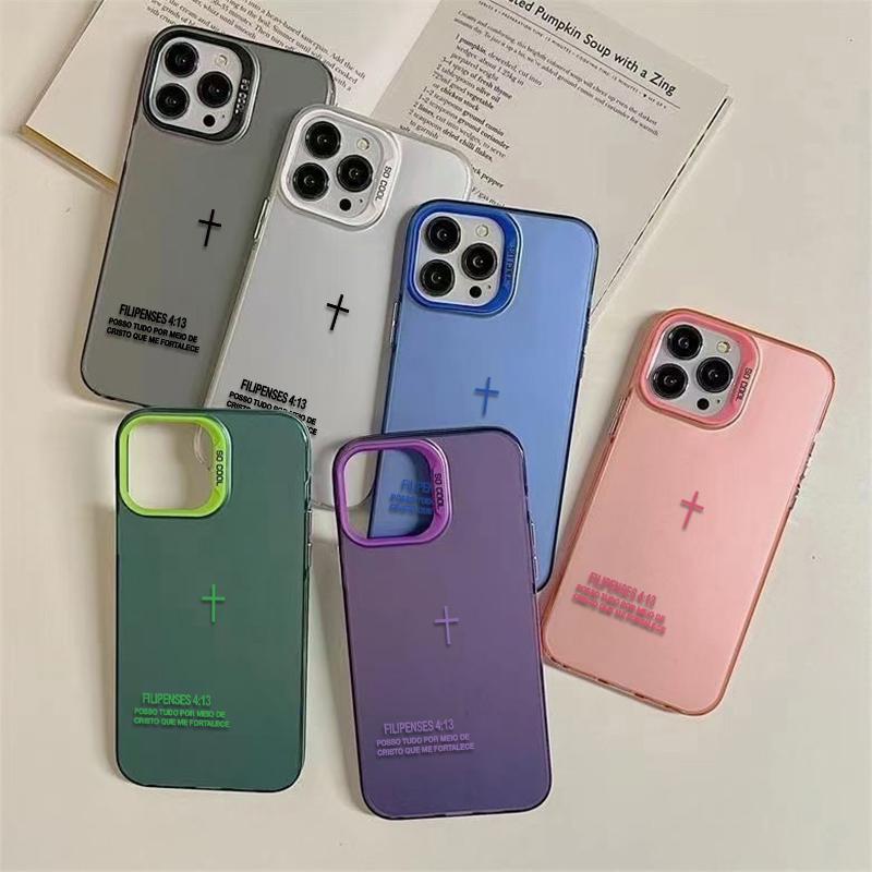 The Holy Cross Pattern Case Fashion Laser Craft Phone Case for iPhone 17 16 15 14 13 12 11 Samsung Galaxy S25 S24 S23 S22 Anti-Drop Protection