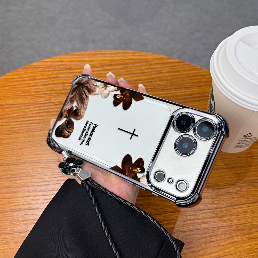 Premium Plating Edge Bible Verse Case With Hand Strap For iPhone Samsung Galaxy 17Pro Max Air 16 15Plus 14 13 12 11 XR XS S25 S24 S23 S22 Aesthetic Cross Floral Case For Religious Women Daily Decor.NN129 Premium Plating Edge Bible Verse Case With Hand Strap For iPhone Samsung Galaxy 17Pro Max Air 16 15Plus 14 13 12 11 XR XS S25 S24 S23 S22 Aesthetic Cross Floral Case For Religious Women Daily Decor.NN129