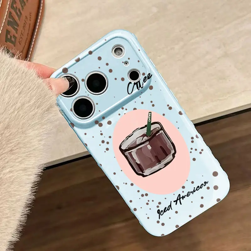 Cute Iced Americano Print iPhone Case
