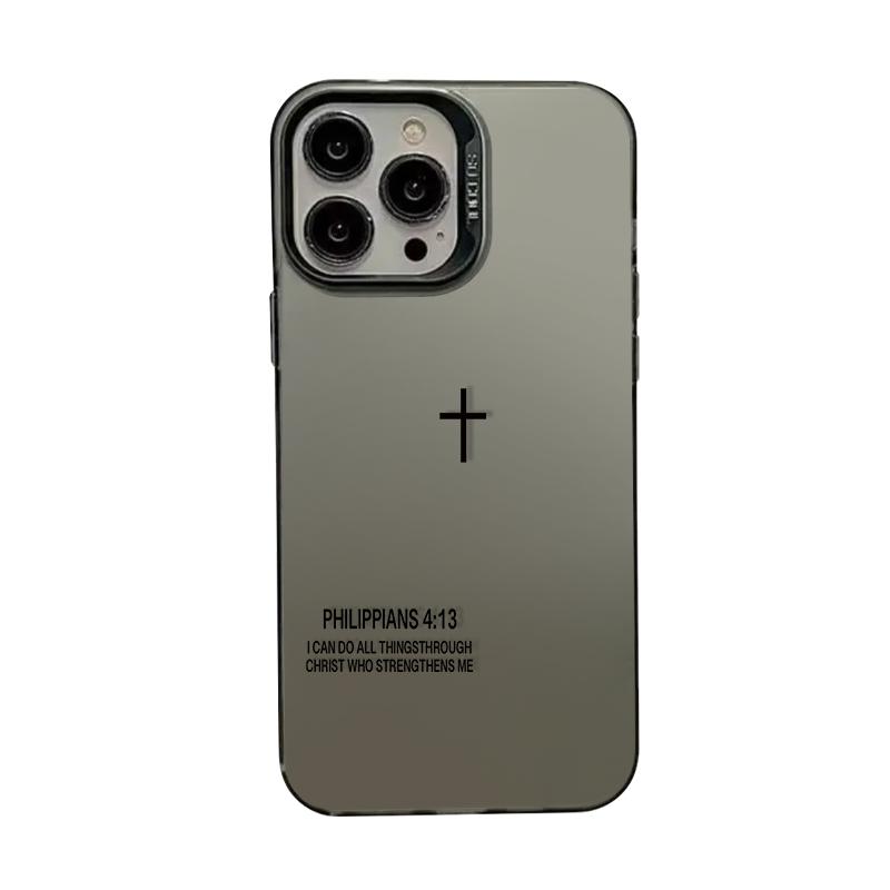 The Holy Cross Pattern Case Fashion Laser Craft Phone Case for iPhone 17 16 15 14 13 12 11 Samsung Galaxy S25 S24 S23 S22 Anti-Drop Protection