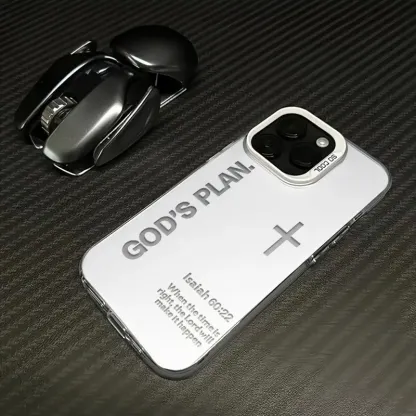 God's Plan Phone Case Cross Pattern Religious Art Fashion TPU Laser Craft Anti-Drop Case for iPhone 17 16 15 14 13 12 11 Samsung Galaxy S25 S24 S23 S22