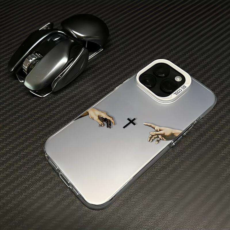 Jesus Cross Pattern Phone Case Fashion TPU Laser Craft Anti-Drop Cover for iPhone 17 16 15 14 13 12 11 & Samsung Galaxy S25 S24 S23 S22