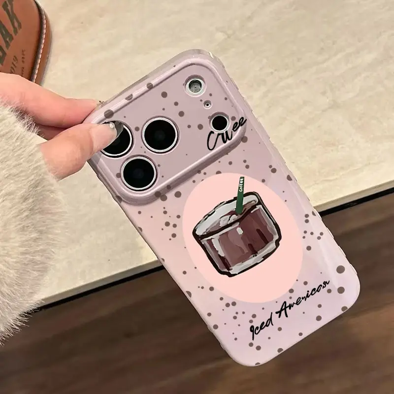 Cute Iced Americano Print iPhone Case