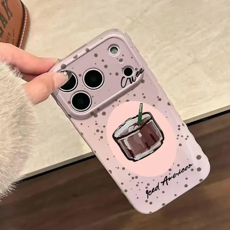 Cute Iced Americano Print iPhone Case