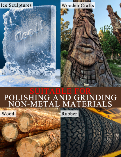 VOUHLAE 4PCS Wood Carving Disc Set+5PCS Rotary Burr Rasp Set,4" or 4 1/2" Angle Grinder with 7/8" Arbor,Grinding Wheel Shaping Discs for Wood Grinding,Wood Angle Grinder Accessories