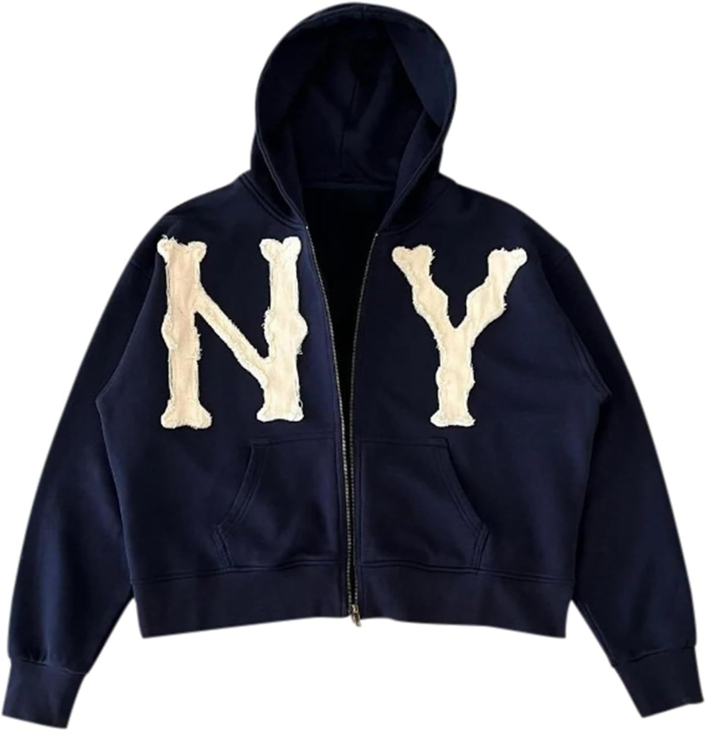 Unisex Letter Embroidery Trendy Hoodies