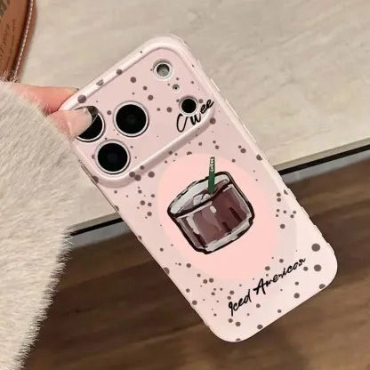 Cute Iced Americano Print iPhone Case