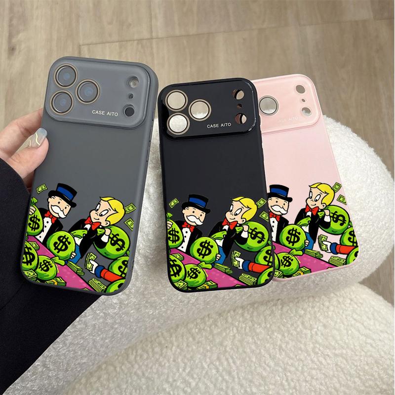 Bold Cash Graffiti Monopoly Print Phone Case Ultra Skin Friendly Touch All Inclusive Lens Compatible with iPhone 17 16 15 14 13 12