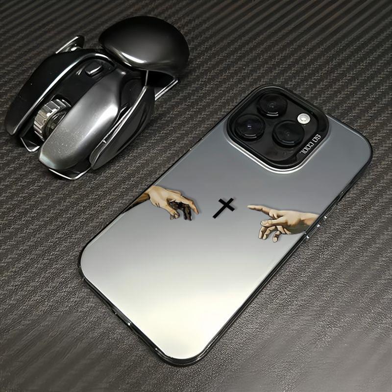 Jesus Cross Pattern Phone Case Fashion TPU Laser Craft Anti-Drop Cover for iPhone 17 16 15 14 13 12 11 & Samsung Galaxy S25 S24 S23 S22