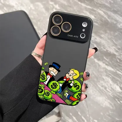 Bold Cash Graffiti Monopoly Print Phone Case Ultra Skin Friendly Touch All Inclusive Lens Compatible with iPhone 17 16 15 14 13 12