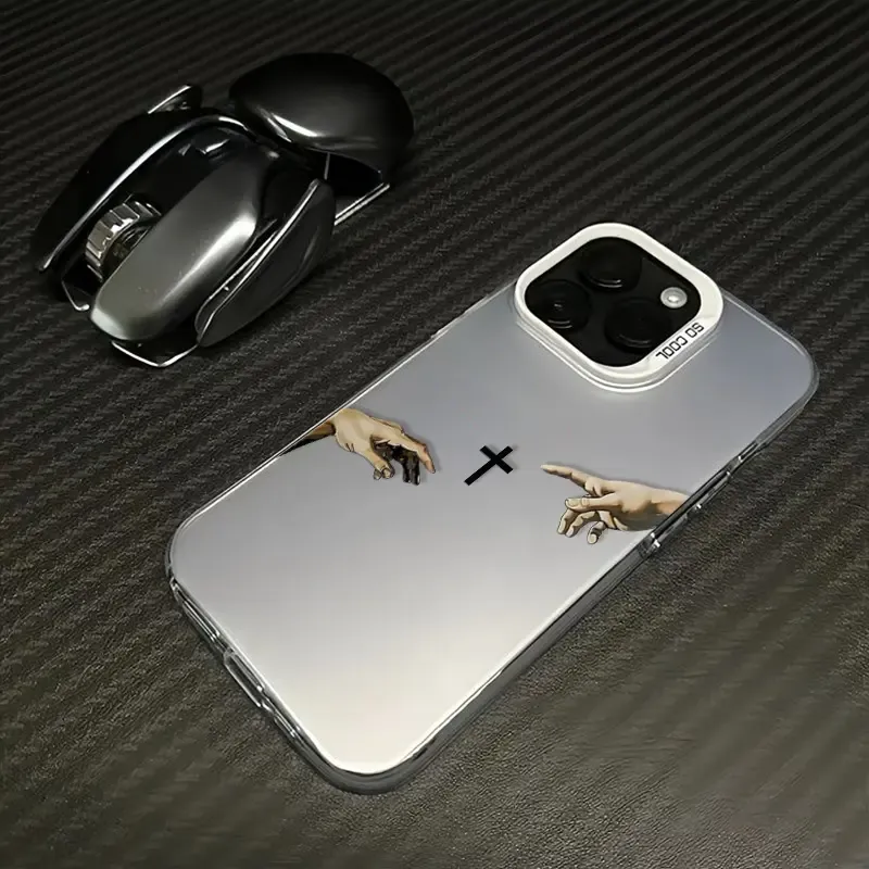 Jesus Cross Pattern Phone Case Fashion TPU Laser Craft Anti-Drop Cover for iPhone 17 16 15 14 13 12 11 & Samsung Galaxy S25 S24 S23 S22