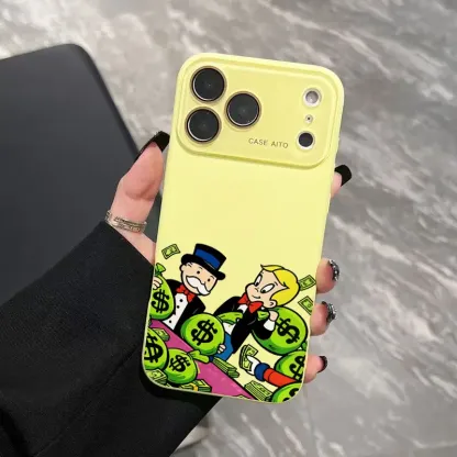 Bold Cash Graffiti Monopoly Print Phone Case Ultra Skin Friendly Touch All Inclusive Lens Compatible with iPhone 17 16 15 14 13 12