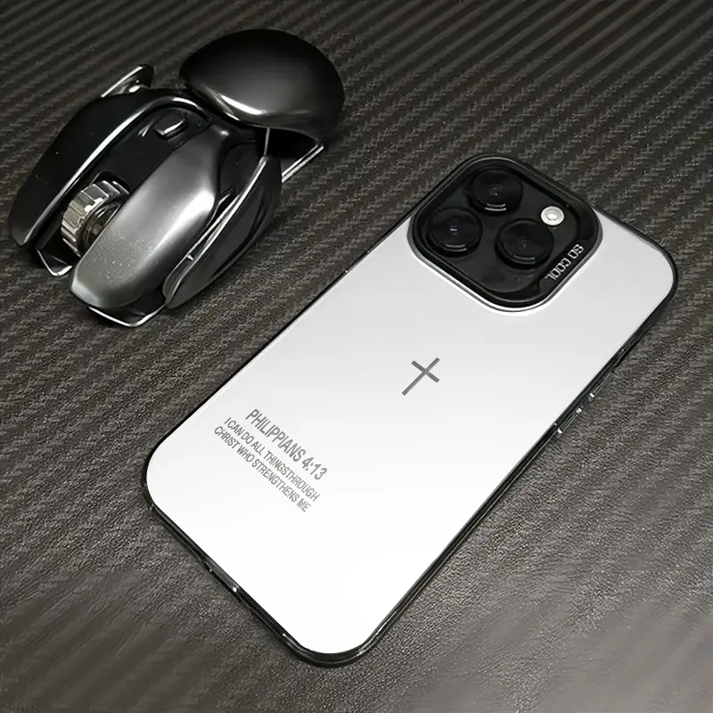 The Holy Cross Pattern Case Fashion Laser Craft Phone Case for iPhone 17 16 15 14 13 12 11 Samsung Galaxy S25 S24 S23 S22 Anti-Drop Protection