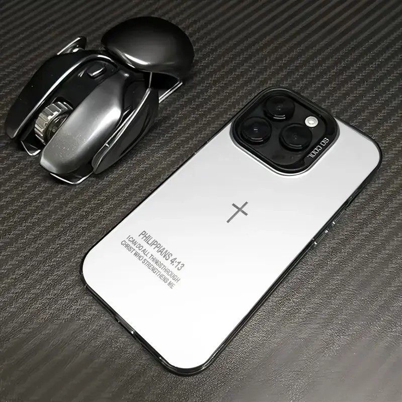 The Holy Cross Pattern Case Fashion Laser Craft Phone Case for iPhone 17 16 15 14 13 12 11 Samsung Galaxy S25 S24 S23 S22 Anti-Drop Protection