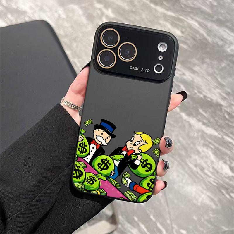 Bold Cash Graffiti Monopoly Print Phone Case Ultra Skin Friendly Touch All Inclusive Lens Compatible with iPhone 17 16 15 14 13 12