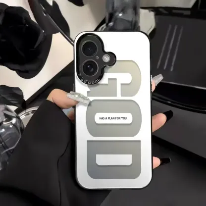 GOD Pattern Fashion TPU Laser Craft Phone Case for iPhone 17 16 15 14 13 12 11 Samsung Galaxy S25 S24 S23 S22 Anti-Drop Protection
