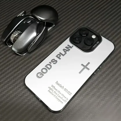 God's Plan Phone Case Cross Pattern Religious Art Fashion TPU Laser Craft Anti-Drop Case for iPhone 17 16 15 14 13 12 11 Samsung Galaxy S25 S24 S23 S22