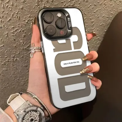 GOD Pattern Fashion TPU Laser Craft Phone Case for iPhone 17 16 15 14 13 12 11 Samsung Galaxy S25 S24 S23 S22 Anti-Drop Protection