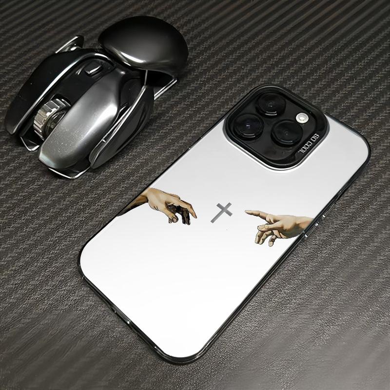 Jesus Cross Pattern Phone Case Fashion TPU Laser Craft Anti-Drop Cover for iPhone 17 16 15 14 13 12 11 & Samsung Galaxy S25 S24 S23 S22