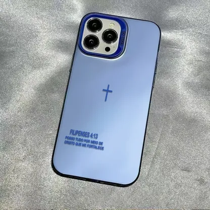 The Holy Cross Pattern Case Fashion Laser Craft Phone Case for iPhone 17 16 15 14 13 12 11 Samsung Galaxy S25 S24 S23 S22 Anti-Drop Protection