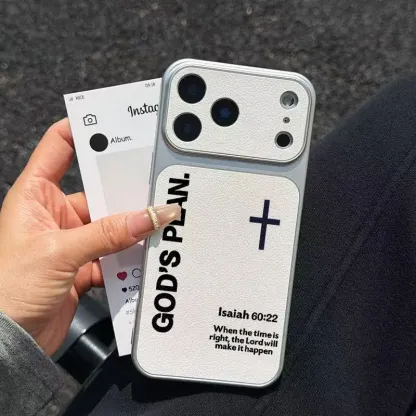 God's Plan Bible Phone Case Lmitation Sheepskin Phone Case