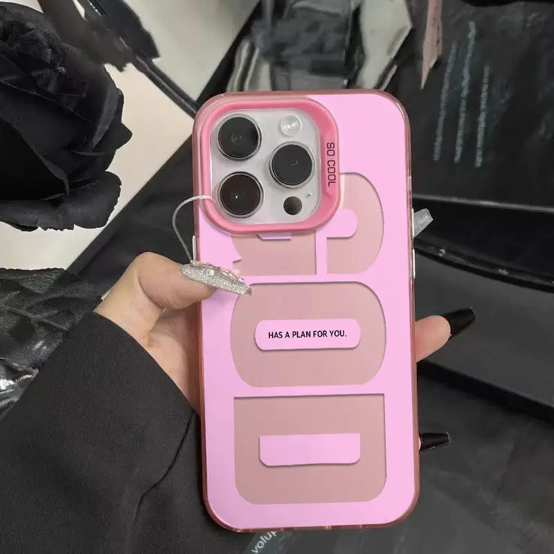 GOD Pattern Fashion TPU Laser Craft Phone Case for iPhone 17 16 15 14 13 12 11 Samsung Galaxy S25 S24 S23 S22 Anti-Drop Protection
