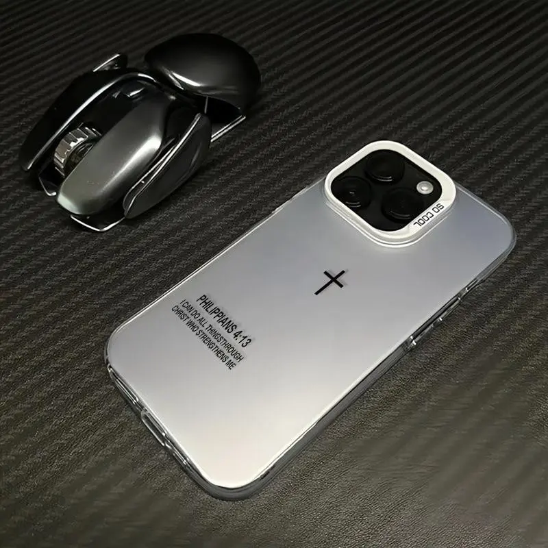 The Holy Cross Pattern Case Fashion Laser Craft Phone Case for iPhone 17 16 15 14 13 12 11 Samsung Galaxy S25 S24 S23 S22 Anti-Drop Protection