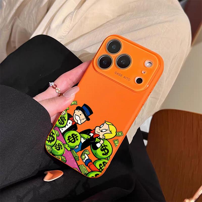 Bold Cash Graffiti Monopoly Print Phone Case Ultra Skin Friendly Touch All Inclusive Lens Compatible with iPhone 17 16 15 14 13 12