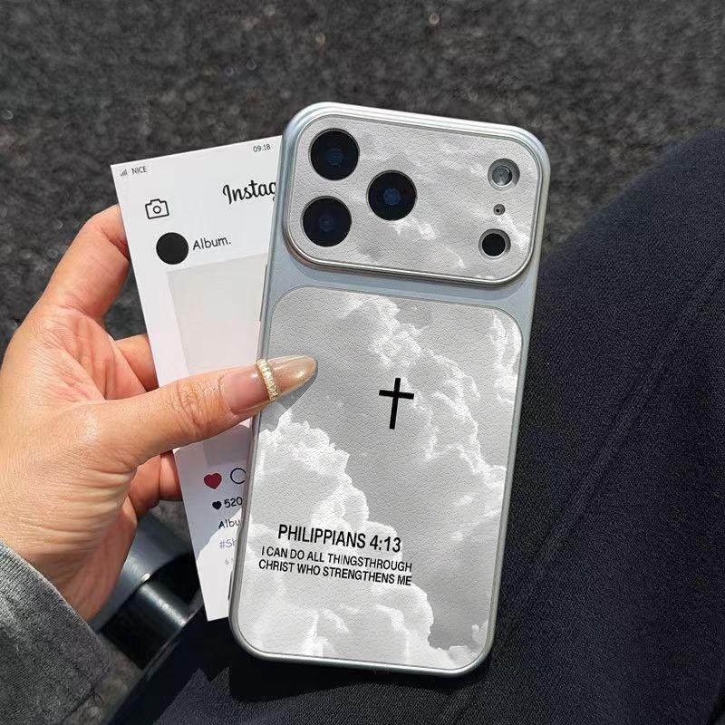 God's Plan Bible Phone Case Lmitation Sheepskin Phone Case Upgrade Style The Sheepskin Like Texture Brings A Luxurious And Soft Touch, And The Durable Material Can Protect Your Phone From Bumps And Falls. Suitable For iPhone 17 16 15 14 13 12 11