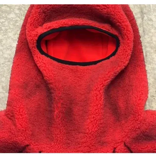 Oversized Red Spider Balaclava Hoodie