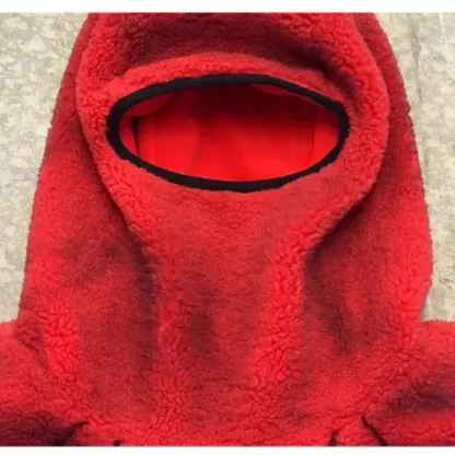 Oversized Red Spider Balaclava Hoodie
