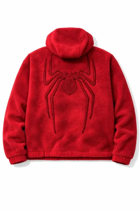 Oversized Red Spider Balaclava Hoodie
