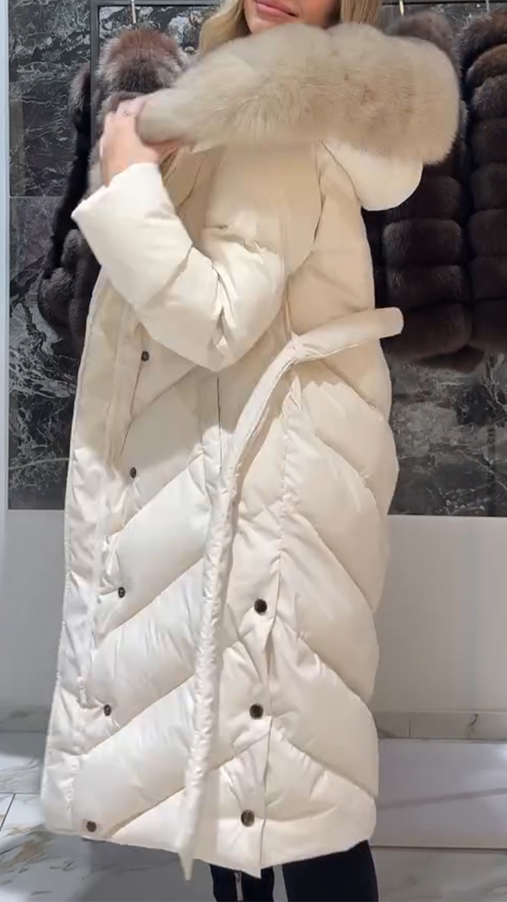 Women Fur Collar Temperament Casual Cotton Jacket