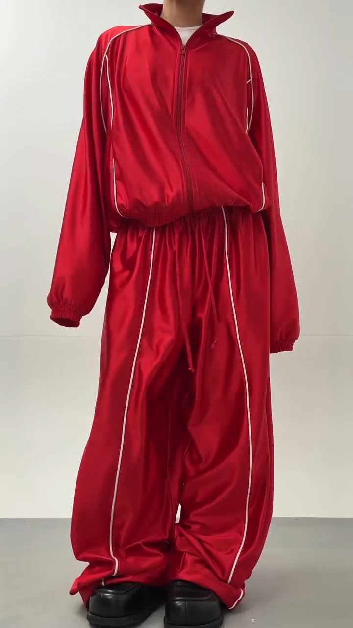 Women Laple Collar Jacket+ Pants Sports and Casual Style Set