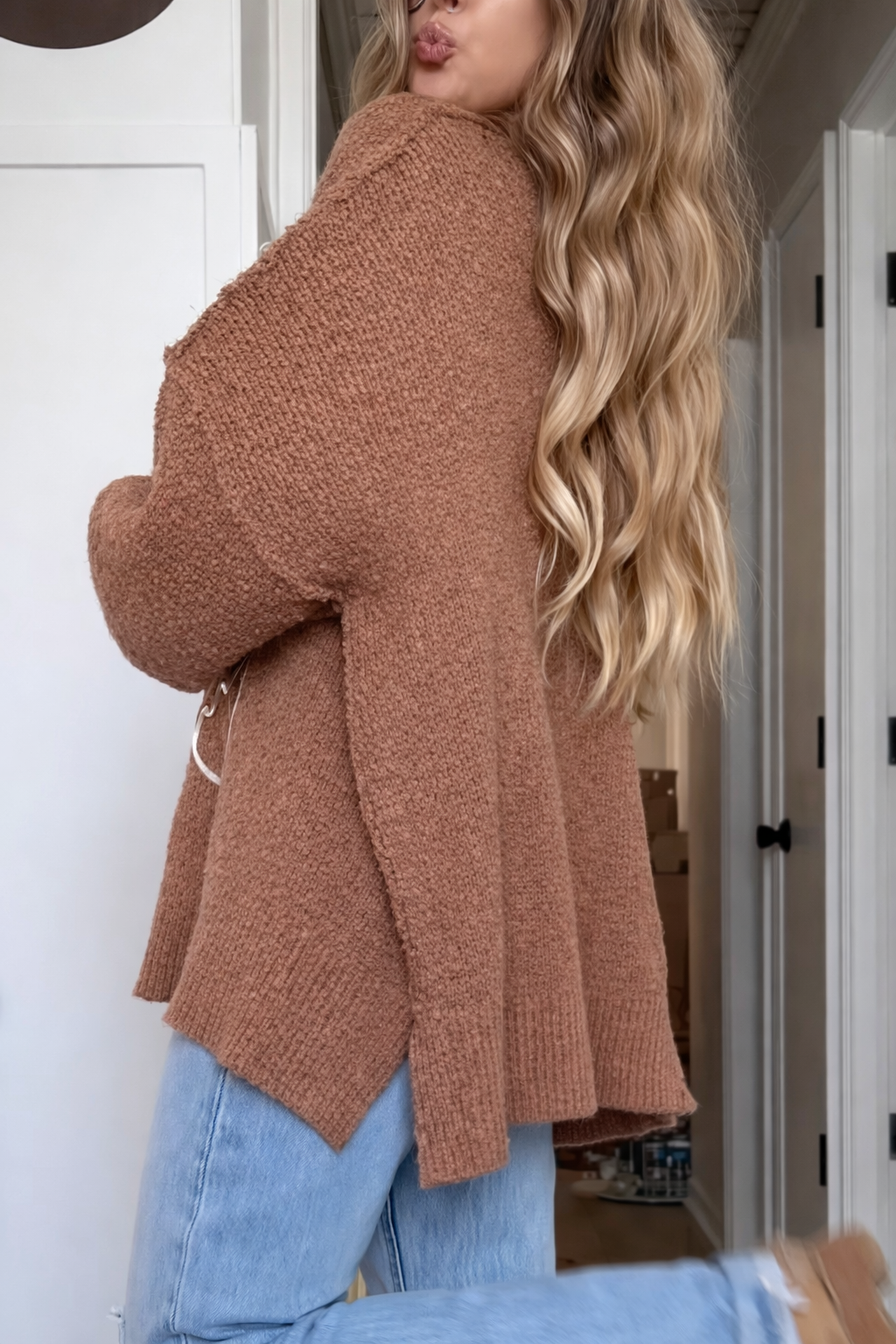 Cute Cookie Pattern Patchwork Sweater for Women